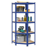 VidaXL Hoekrek 5-Layer Steel and processed wood blue