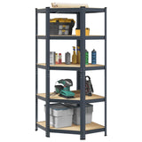 VidaXL Hoekrek 5-Layer Steel and processed wood Anthracite-colored