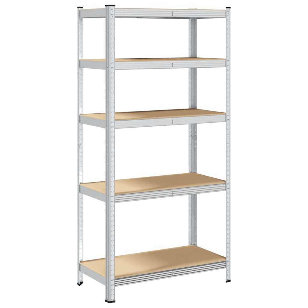 Vidaxl storage rack 5-layer steel and processed wood gray