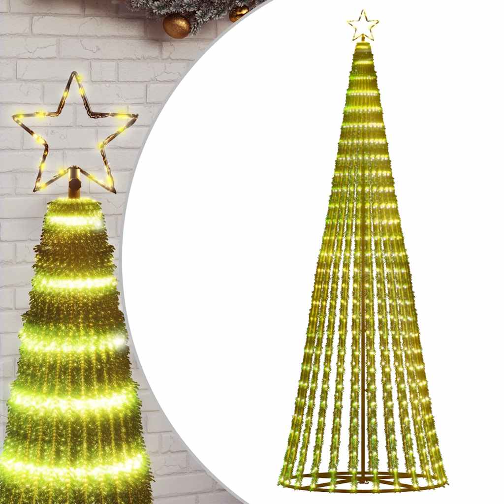 VidaXL LED Christmas tree 475 LEDs Warm white 247 cm