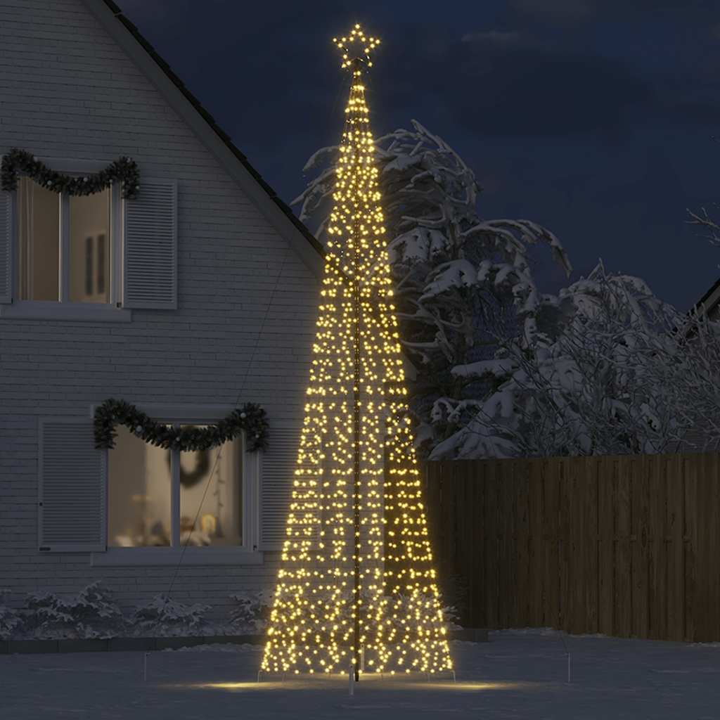 Vidaxl LED Christmas tree with spikes 1534 LEDs Warm white 500 cm
