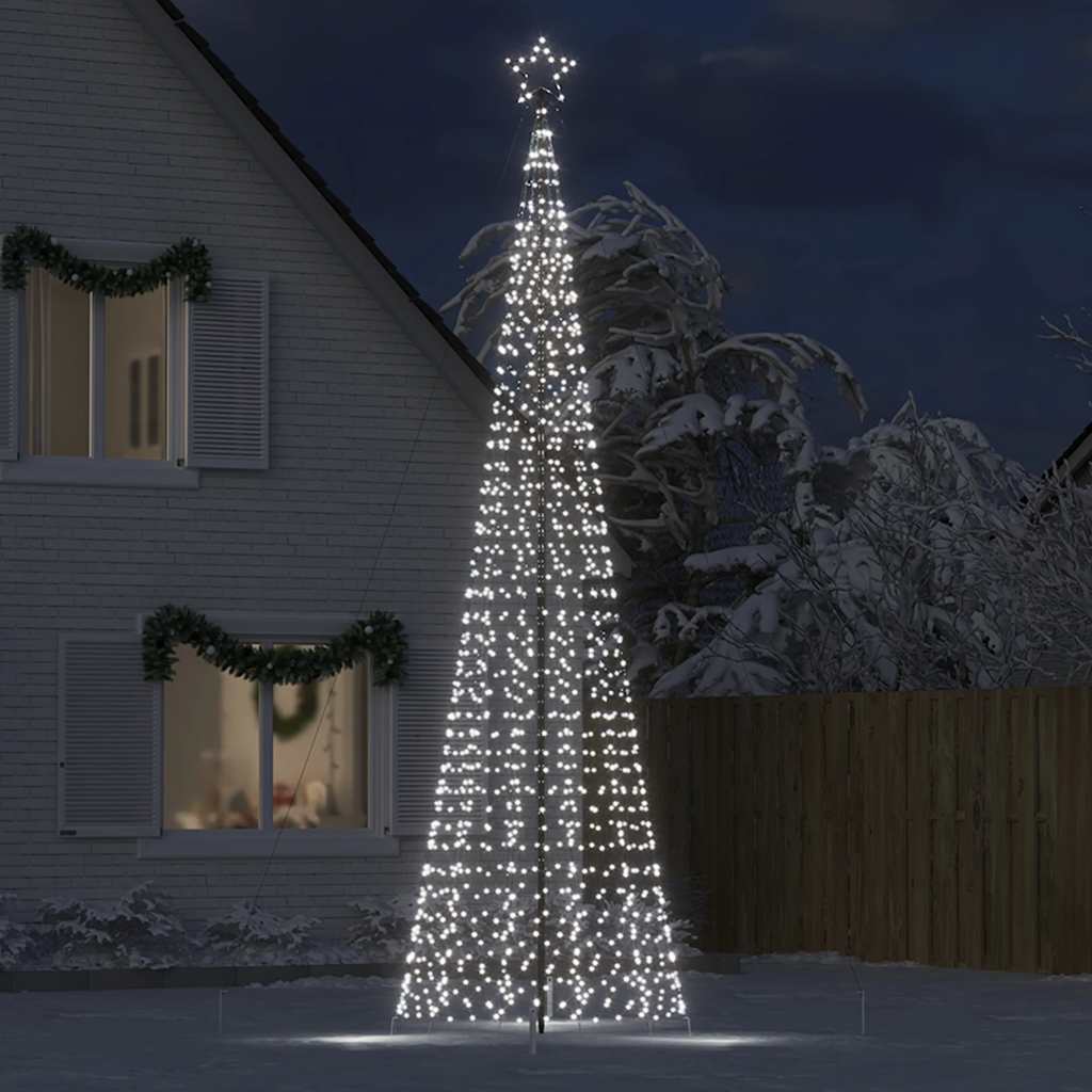 Vidaxl Light Cone s pozemními kolíky 1534 studené bílé LED 500 cm