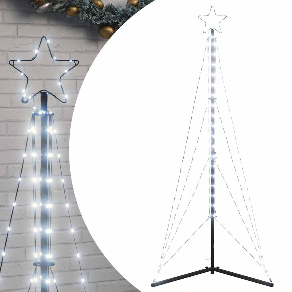VIDAXL LED Weihnachtsbaum 363 LEDs kalt weiß 182 cm