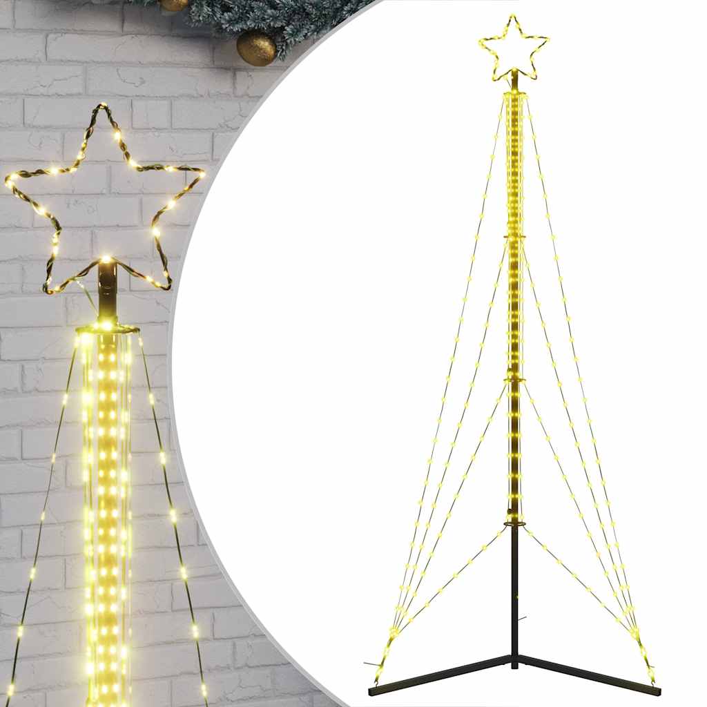 Vidaxxl Sapin de Noël LED 483 LED blanc chaud 240 cm