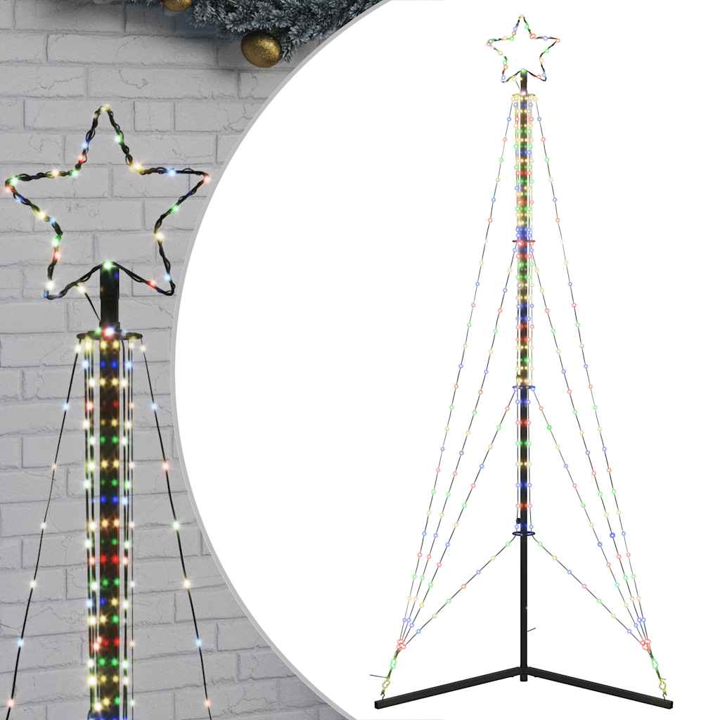 Vidaxl LED julgran 483 lysdioder färgglada 240 cm