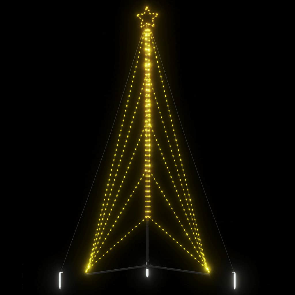 Vidaxl LED juletræ 615 lysdioder Varm hvid 404,5 cm