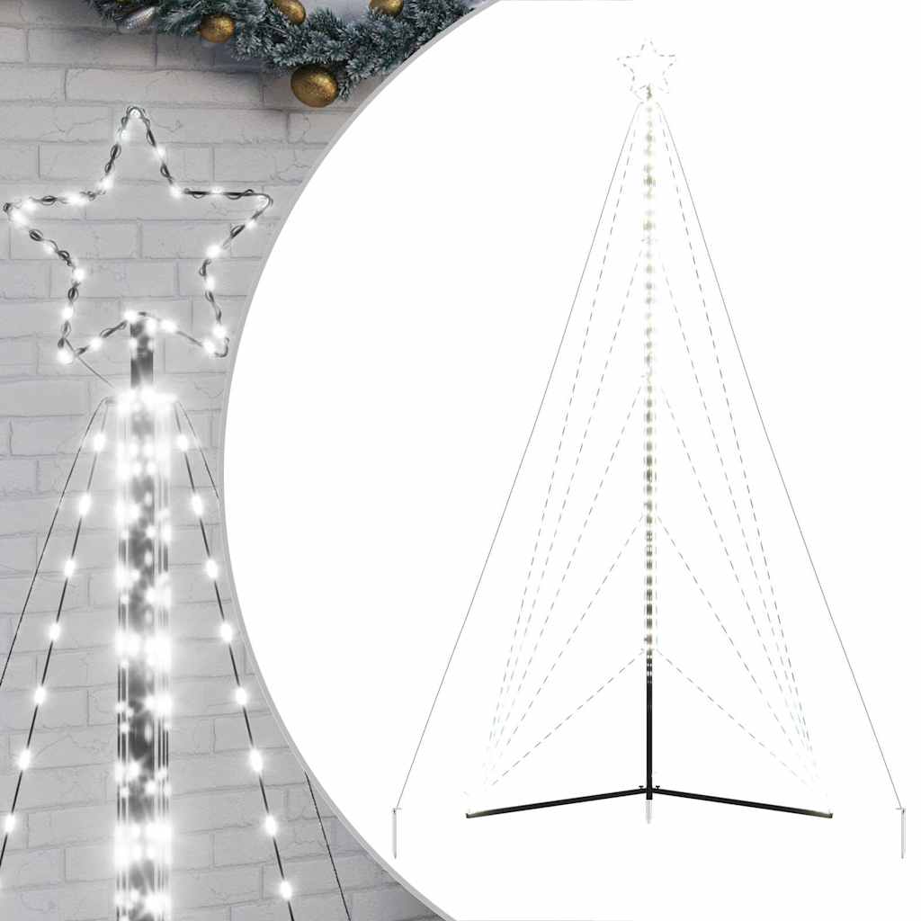 VIDAXL LED Weihnachtsbaum 615 LEDs kalt weiß 404,5 cm
