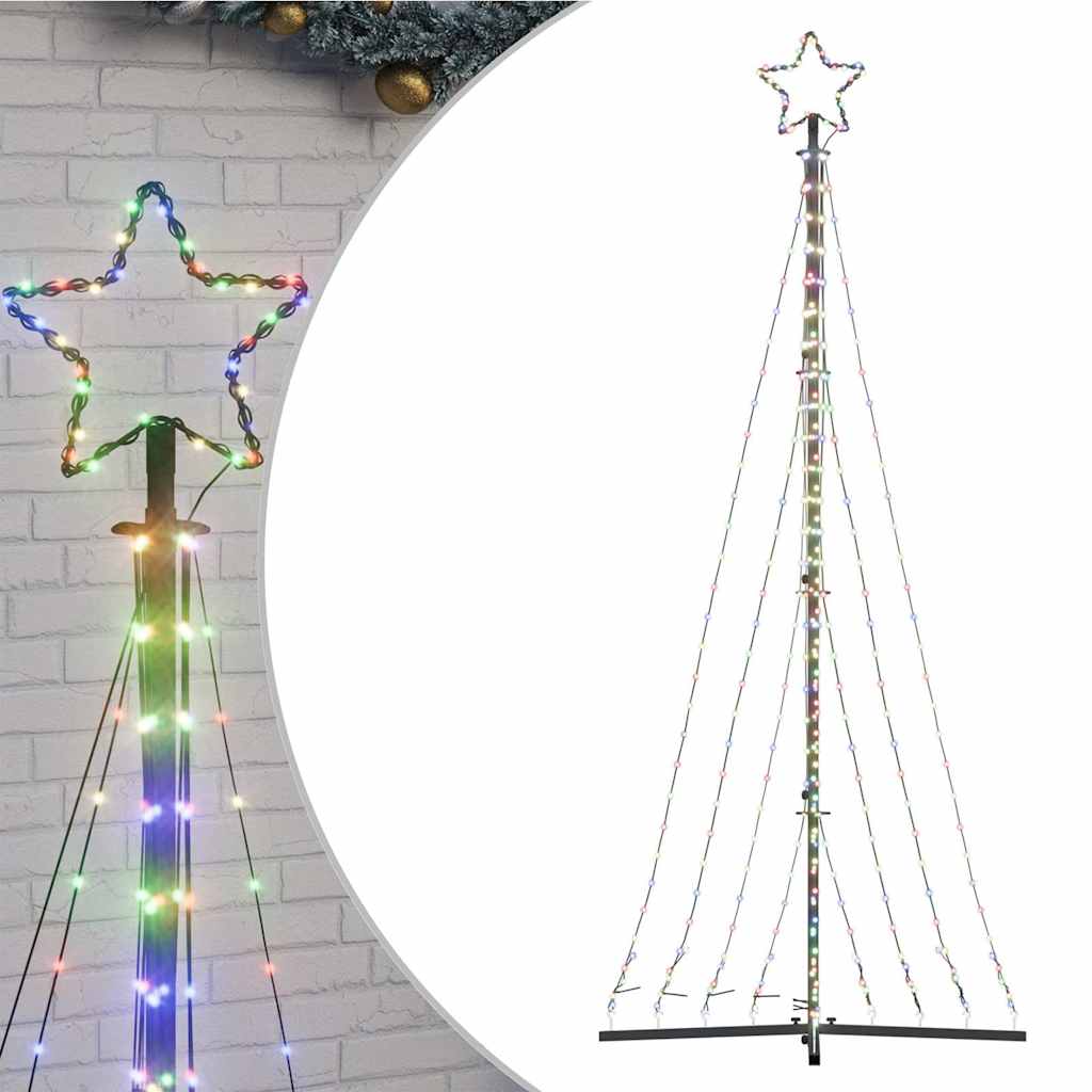 Vidaxl LED julgran 447 lysdioder färgglada 249 cm