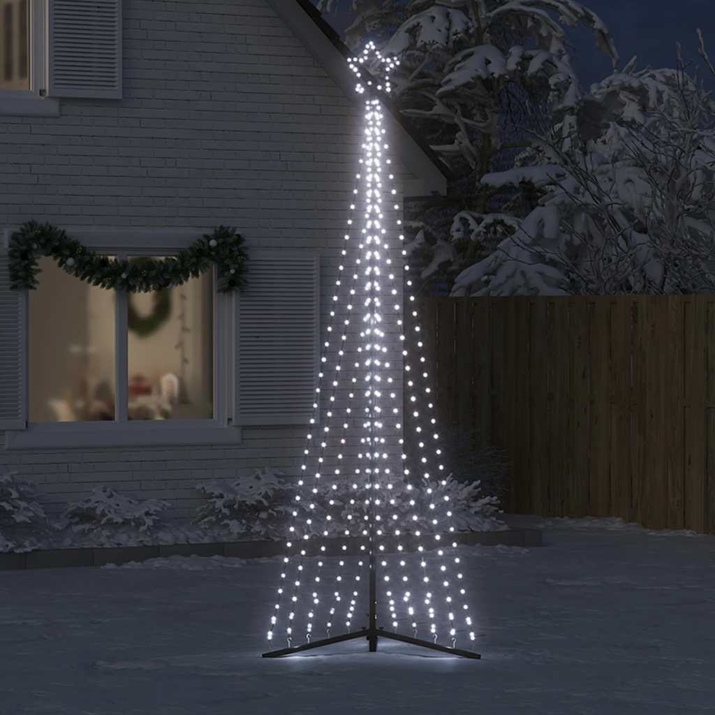 VIDAXL LED Weihnachtsbaum 495 LEDs Kalt weiß 300,5 cm