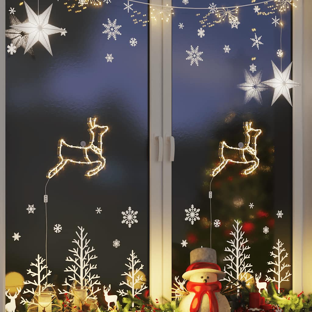 Vidaxl Julebelysning Rendier Silhouette 2 St 35 LEDS Varmhvide