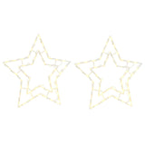 Vidaxl Christmas Lighting Star Silhouette 2 St 50 LED LED WHITE
