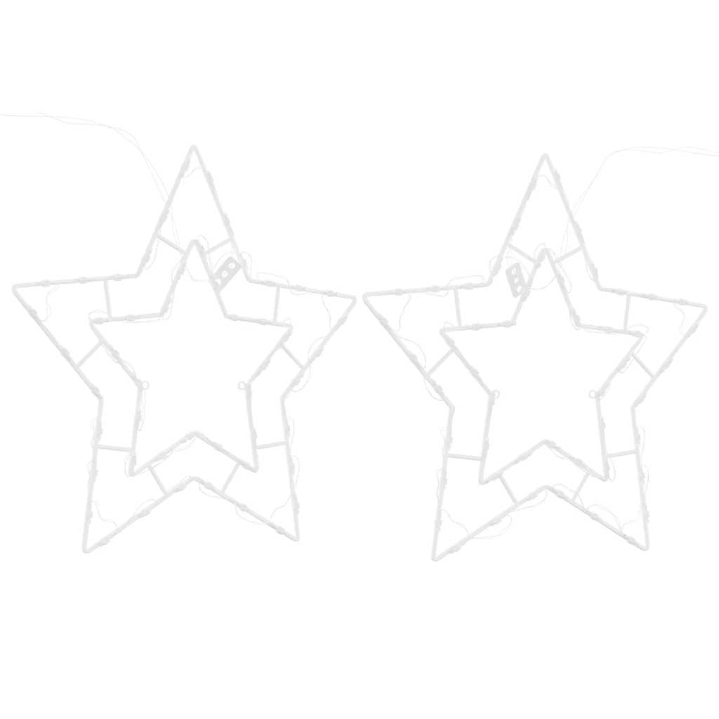 Vidaxl Christmas Lighting Star Silhouette 2 St 50 LED LED WHITE