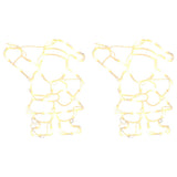 Vidaxl Christmas lights Silhouette of Santa Claus2 ST 35 LEDs Warm White