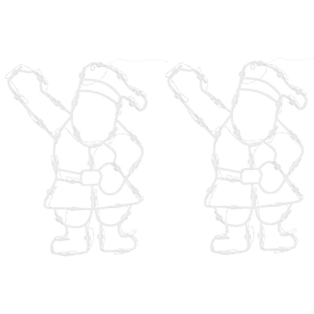 Vidaxl Christmas lights Silhouette of Santa Claus2 ST 35 LEDs Warm White