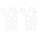 Vidaxl Christmas lights Silhouette of Santa Claus2 ST 35 LEDs Warm White