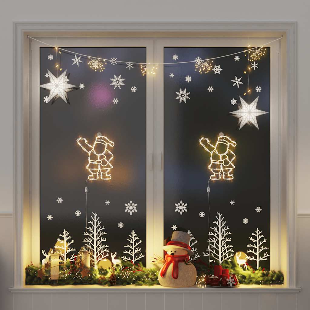 Vidaxl Christmas lights Silhouette of Santa Claus2 ST 35 LEDs Warm White