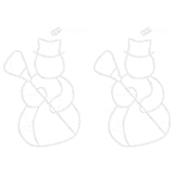 Vidaxl julelys Snowman Silhouette 2 St 35 lysdioder Varmhvide
