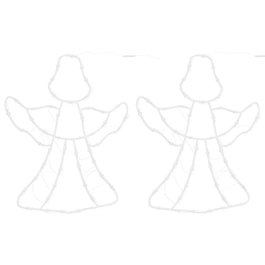 Vidaxl julelys Engel Silhouette 2 st 50 LEDS Varmhvide
