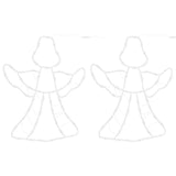 Vidaxl julelys Engel Silhouette 2 st 50 LEDS Varmhvide