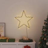 Vidaxl Christmas Lights Star Silhouette 80 LED LED WHITE WHITE