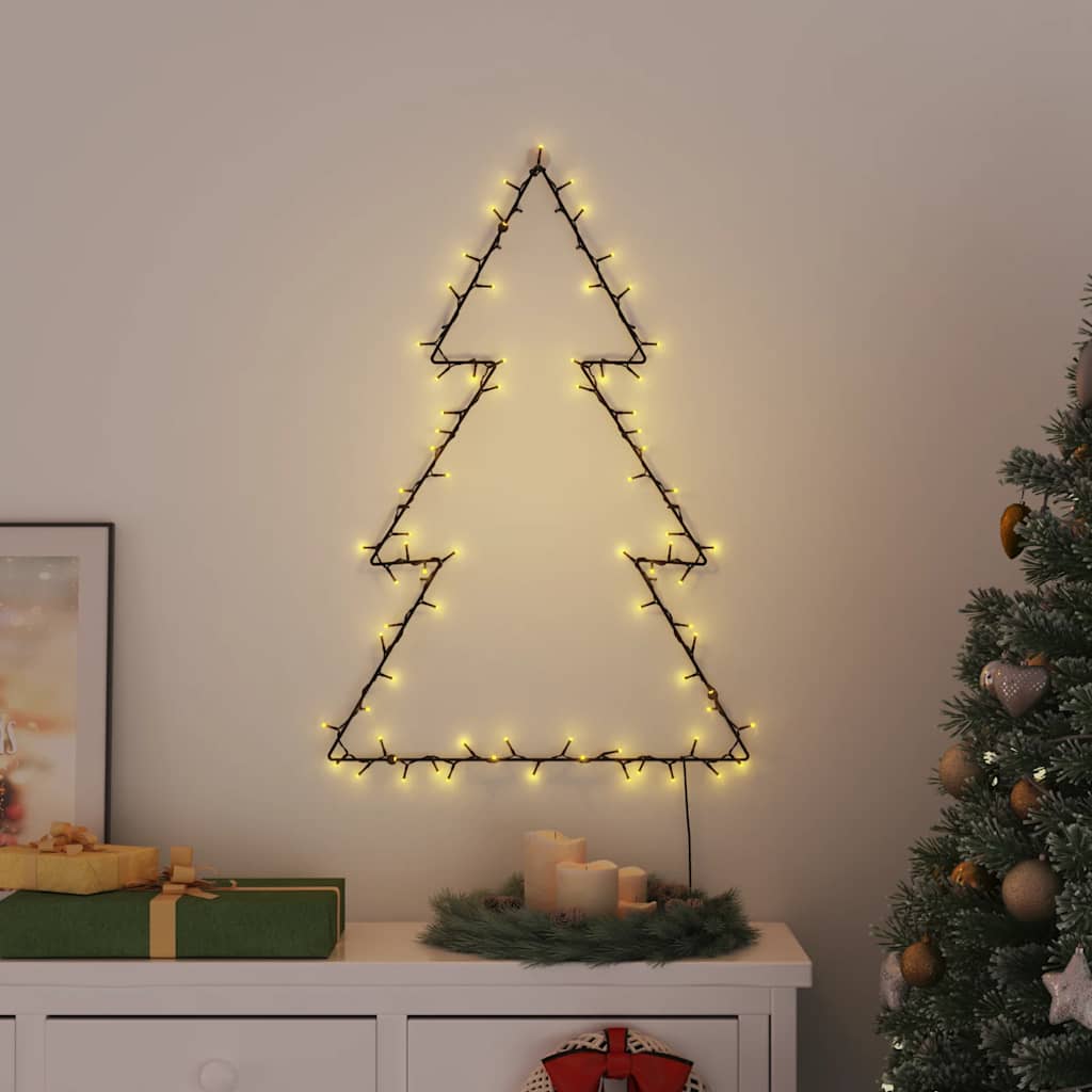 Vidaxl vánoční osvětlení vánoční strom silueta 115 led teplá bílá