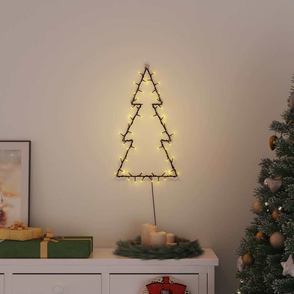 Vidaxl vánoční osvětlení vánoční strom silueta 80 led teplá bílá