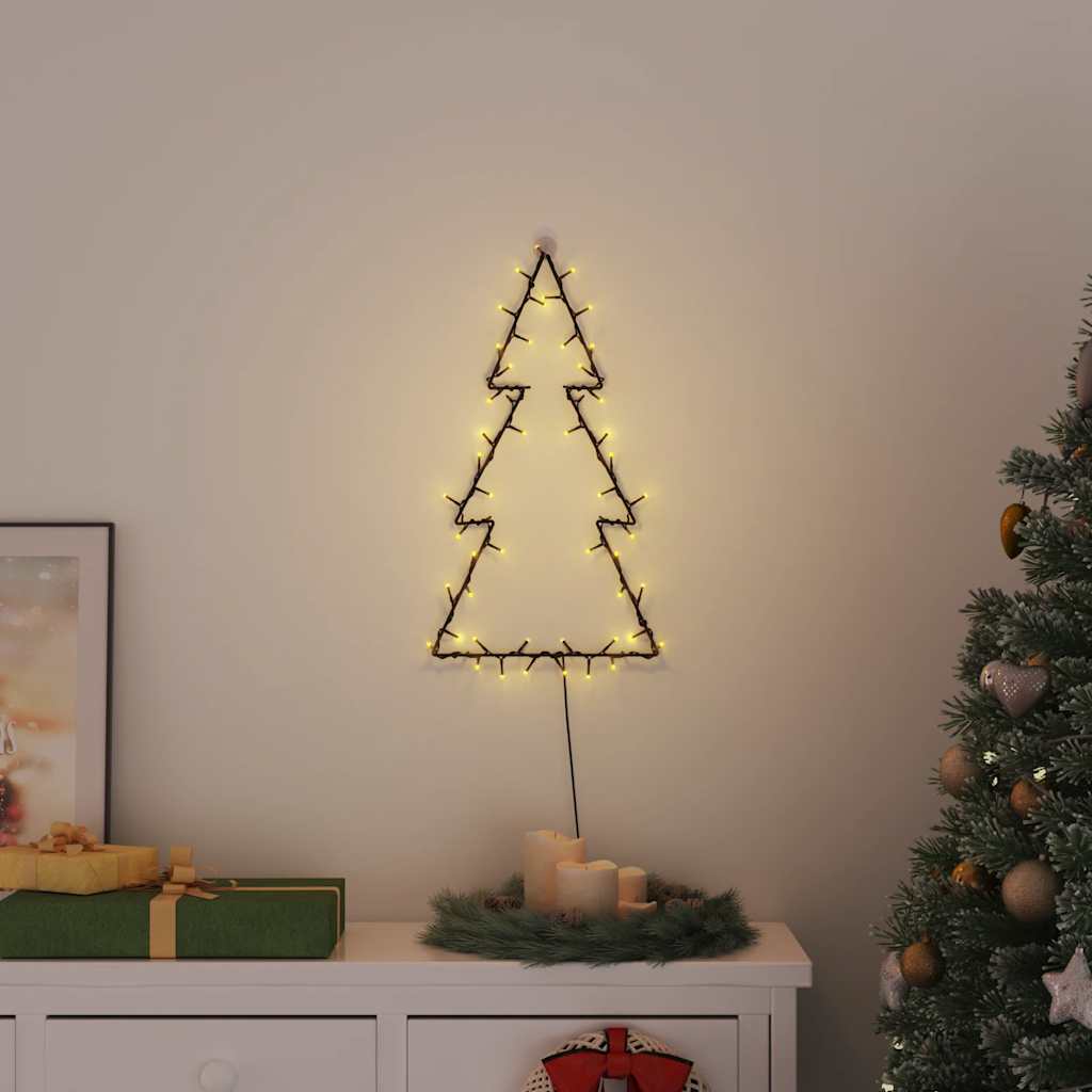 Vidaxl vánoční osvětlení vánoční strom silueta 80 led teplá bílá