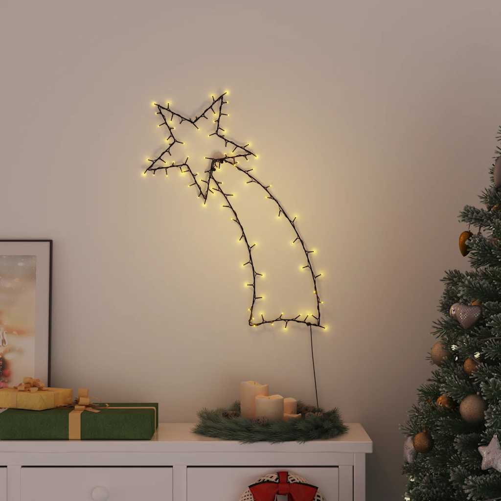 Vidaxl Božična razsvetljava Falling Star Silhouette 115 LED toplote