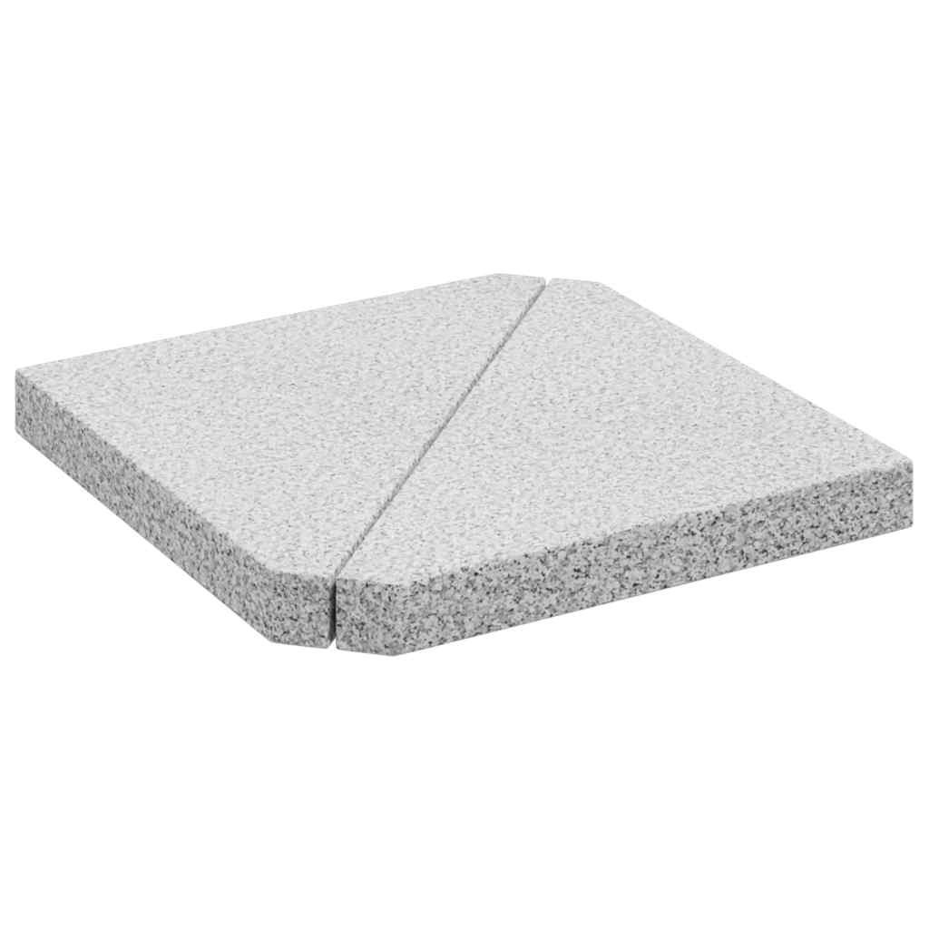 Vidaxl Parasol fodboldplader 2 st trekantede 14 kg granitgrå