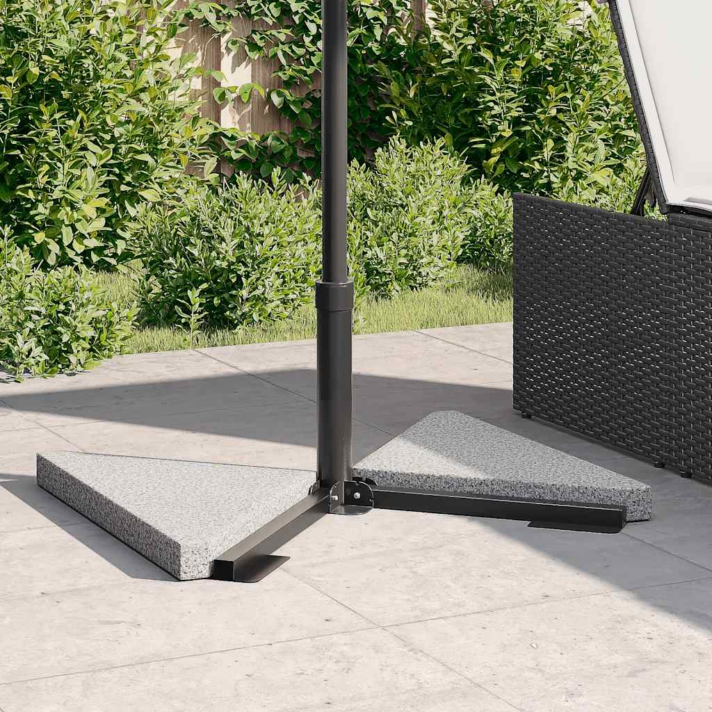 Vidaxl Parasol fodboldplader 2 st trekantede 14 kg granitgrå