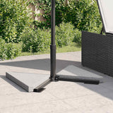 Vidaxl Parasol fodboldplader 2 st trekantede 14 kg granitgrå