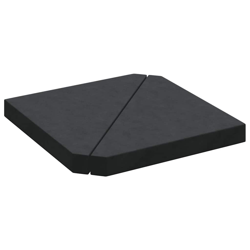 VidaXL Parasol football plates 2 st triangular 14 kg granite black
