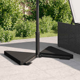 VidaXL Parasol football plates 2 st triangular 14 kg granite black