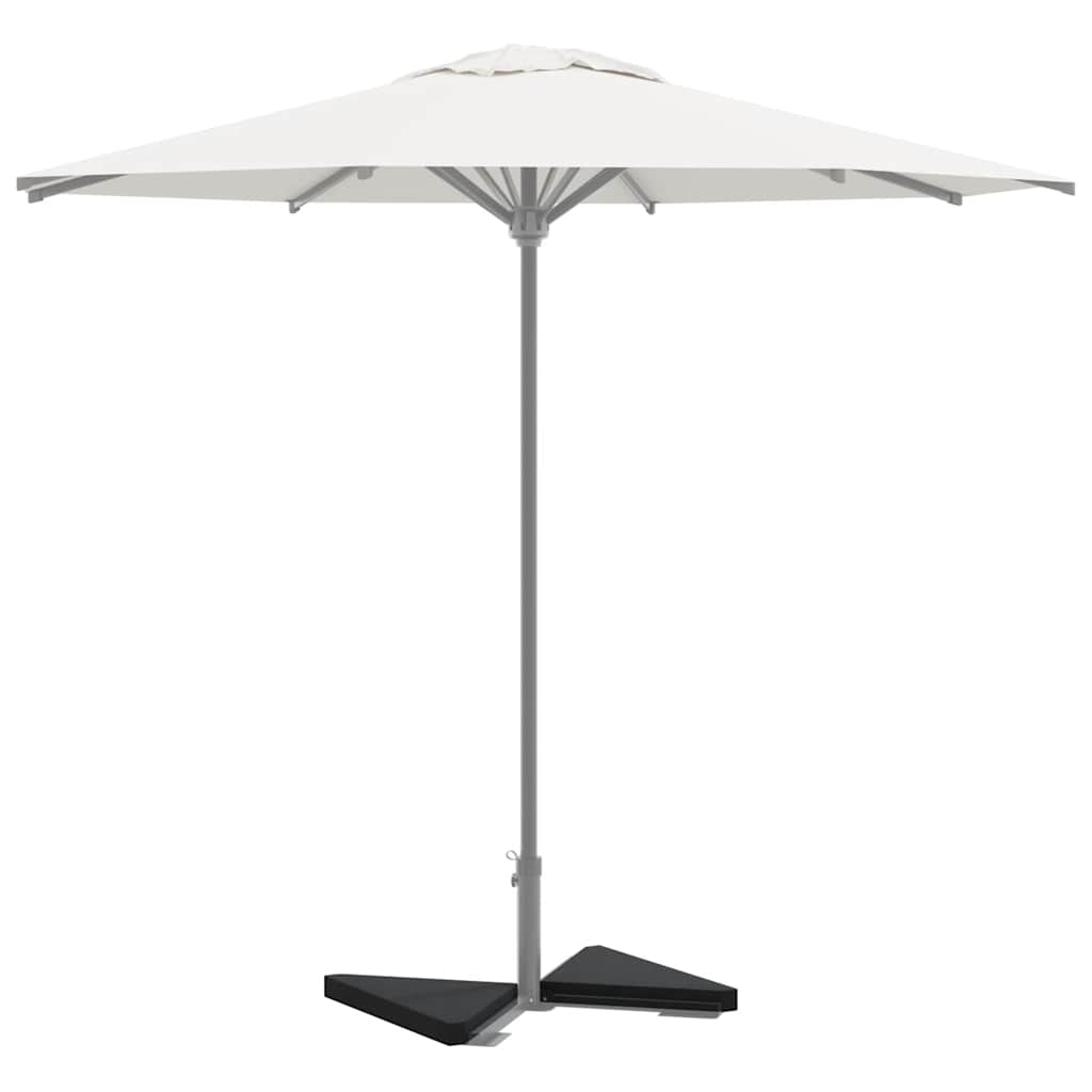 VidaXL Parasol football plates 2 st triangular 14 kg granite black
