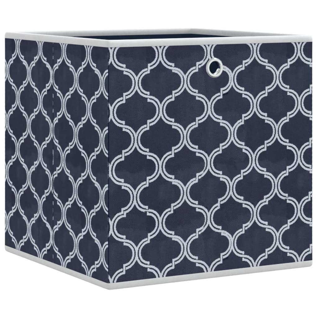 VidaXL Storage boxes 4 pcs foldable 32x32x32 cm Undment Fabric Blue