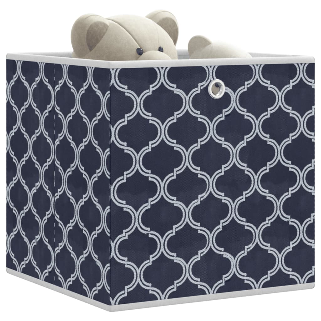 VidaXL Storage boxes 4 pcs foldable 32x32x32 cm Undment Fabric Blue