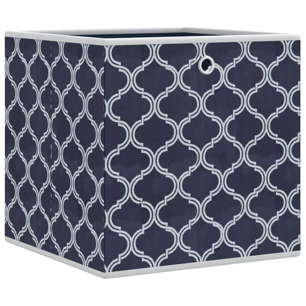 VidaXL Storage boxes 10 pcs foldable 32x32x32 cm Unserted Fabric Blue