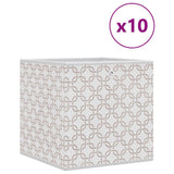 VidaXL Storage boxes 10 pcs foldable 32x32x32 cm Disgusted dust cream