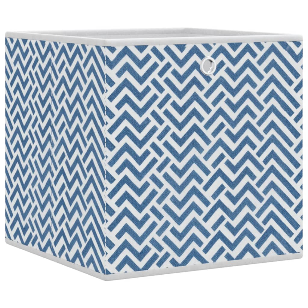 Vidaxl opbevaringsbokse 4 pcs sammenfoldelig 32x32x32 cm undment stof blå