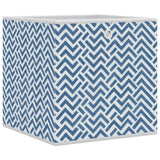 Vidaxl opbevaringsbokse 4 pcs sammenfoldelig 32x32x32 cm undment stof blå