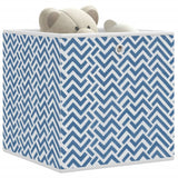 Vidaxl opbevaringsbokse 4 pcs sammenfoldelig 32x32x32 cm undment stof blå