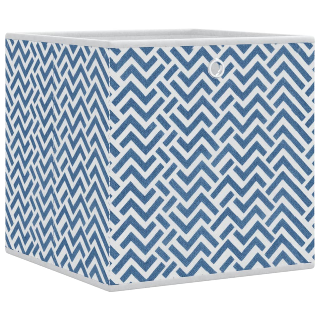VidaXL Storage boxes 10 pcs foldable 32x32x32 cm Unserted Fabric Blue