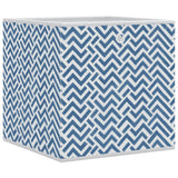 VidaXL Storage boxes 10 pcs foldable 32x32x32 cm Unserted Fabric Blue