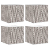 Vidaxl storage boxes 4 pcs foldable 32x32x32 cm Unsertain fabric brown