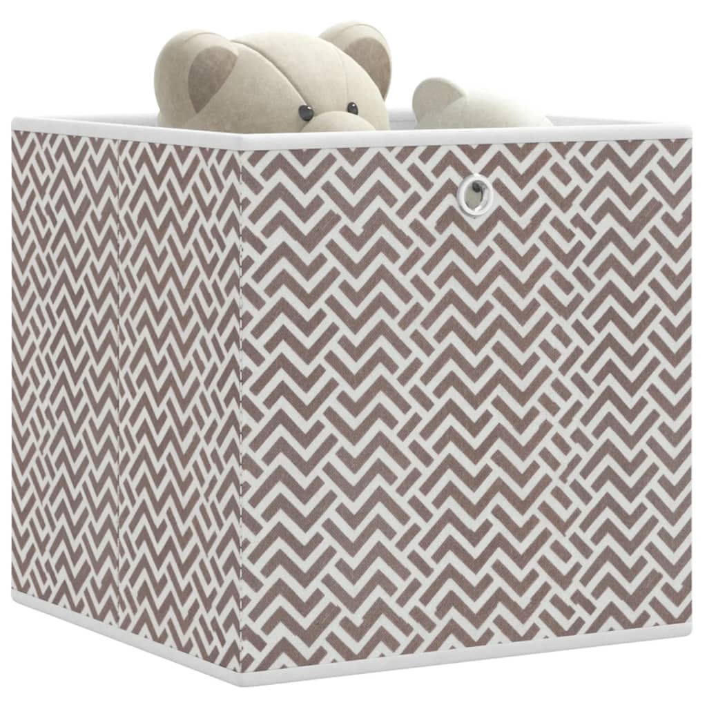 Vidaxl storage boxes 4 pcs foldable 32x32x32 cm Unsertain fabric brown