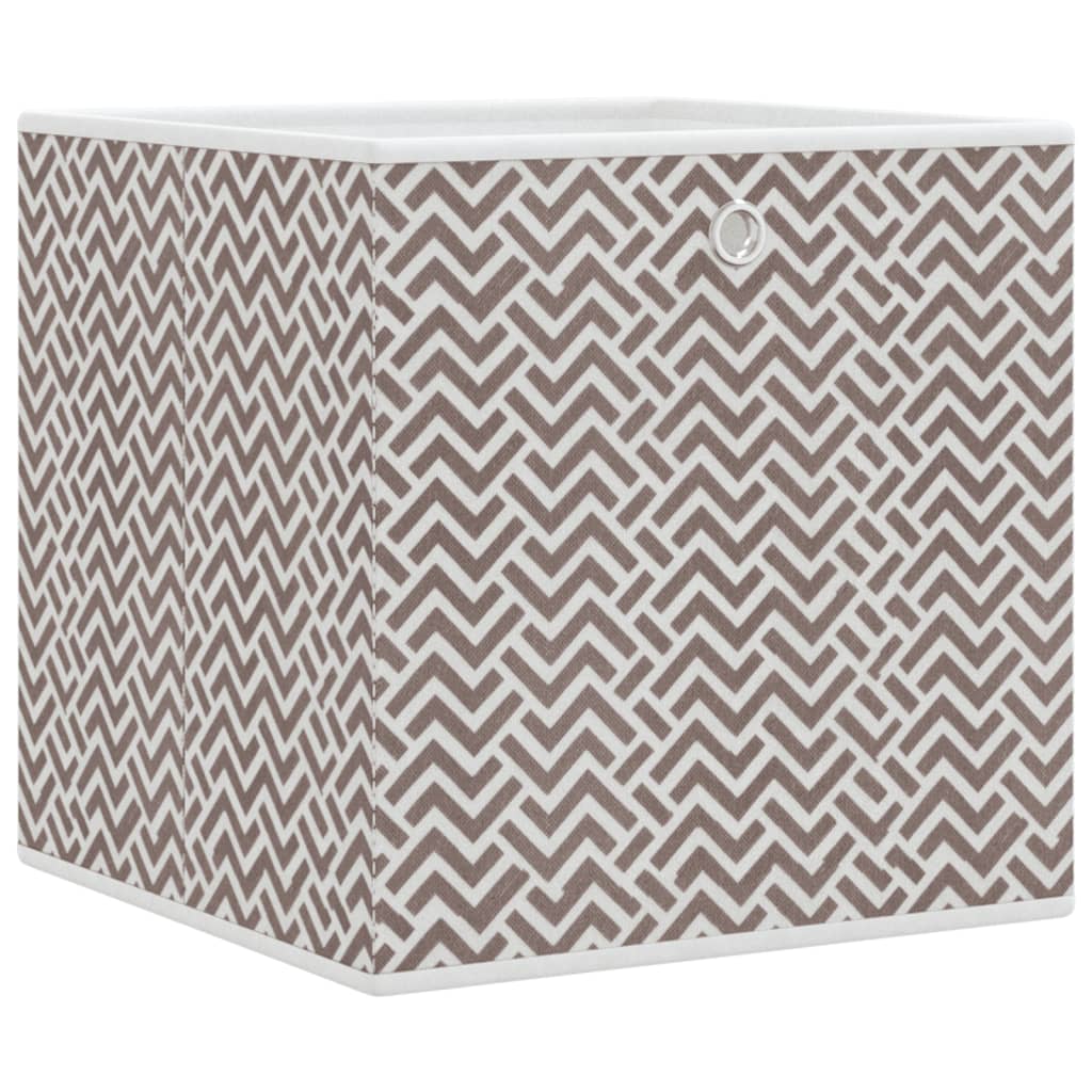 Vidaxl Storage boxes 10 pcs foldable 32x32x32 cm Undment fabric brown