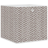 Vidaxl Storage boxes 10 pcs foldable 32x32x32 cm Undment fabric brown