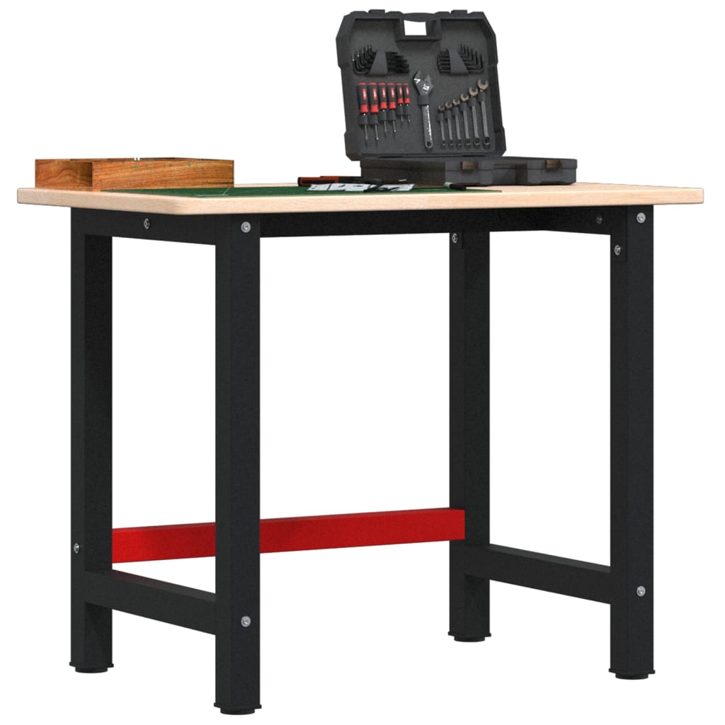 Vidaxl Workbench Rectangular 100x60x81.5 cm solid oak