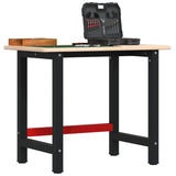 Vidaxl Workbench Rectangular 100x60x81.5 cm solid oak