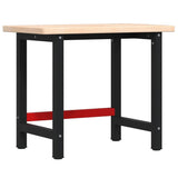 Vidaxl Workbench Rectangular 100x60x83 cm Solid oak